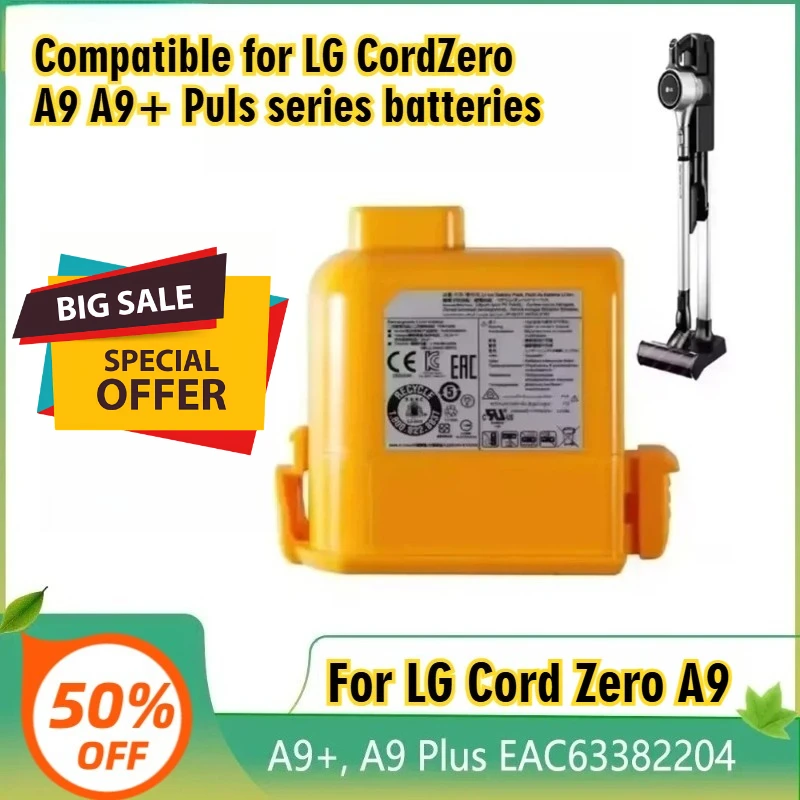 

For LG A9 A9 PLUS A905M A907GMS EAC63758601 A905RM A958 A9K-PRO1 A902RM A907GMS Vacuum Cleaner Battery