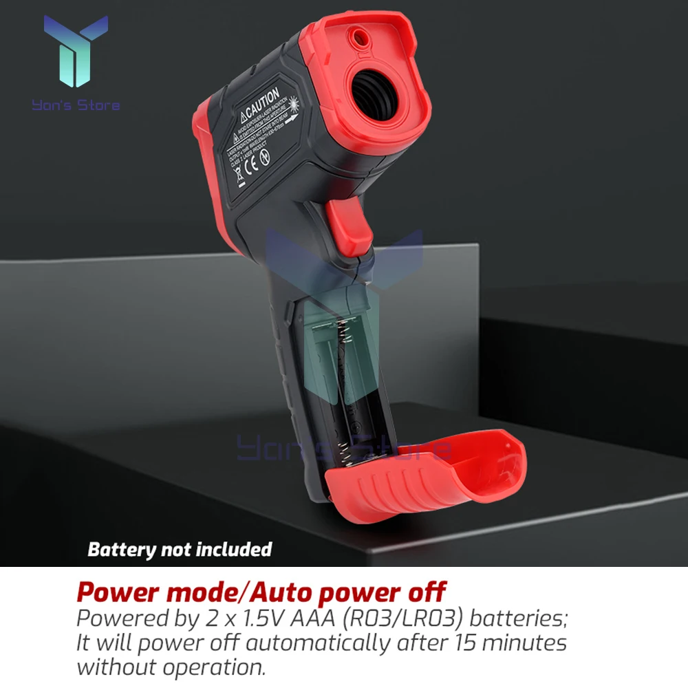 Ta601a ta601c digitales Infrarot-Thermometer Laser position ierungs temperatur messer lcdlight Alarm berührungs los termo metro