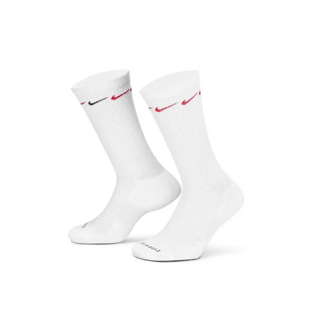 

Nike Fashionable Casual Sports Socks for Men and Women: Stylish, Comfortable, Soft, and Durable; Breathable; 3-Pack DH3822-902