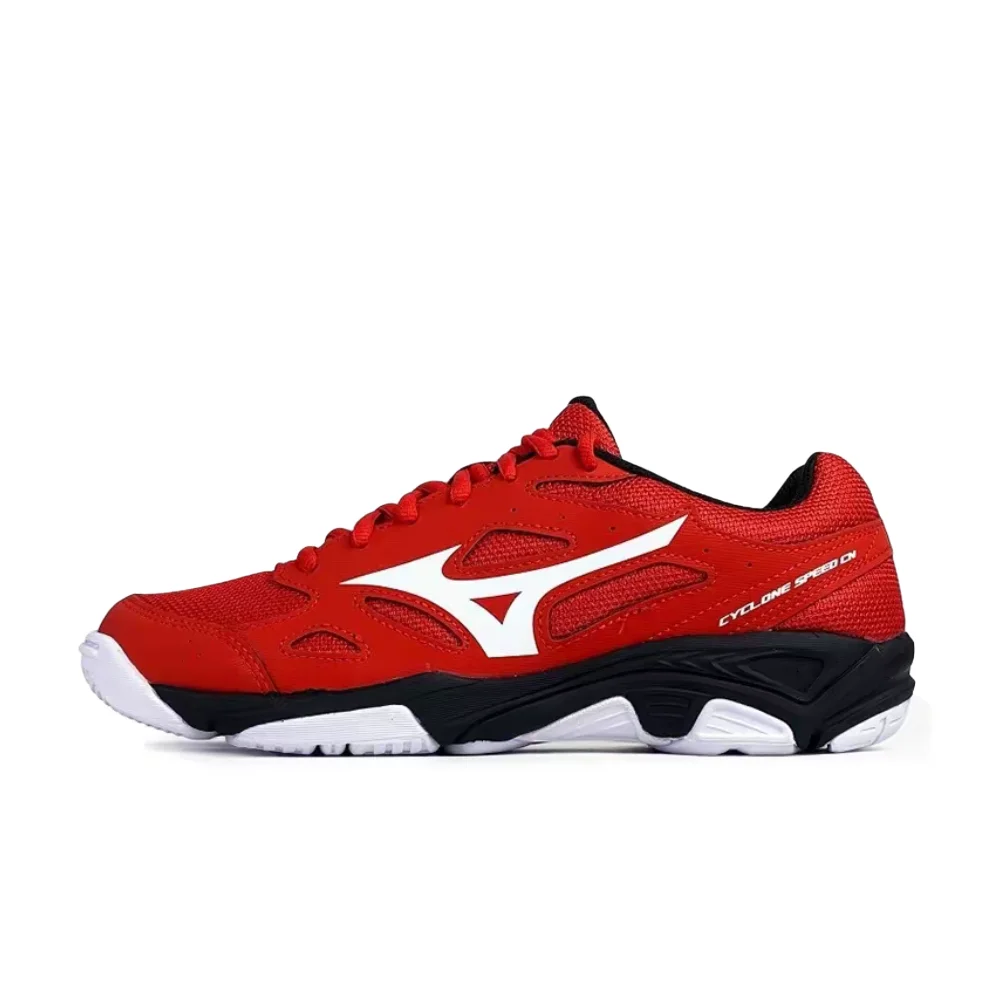 Mizuno Cyclone Speed Unisex Low-Top Training Shoes  White/Red, Non-Slip Sole, Comfortable, Versatile & Durable V1GA218102