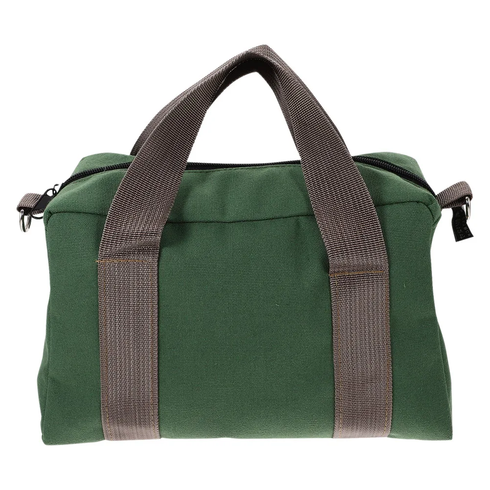 

16 Inch Green Canvas Tool Large Capacity Heavy Duty Outdoor Storage Technician Pouch Wrench Socket Organizer Portable Handbag