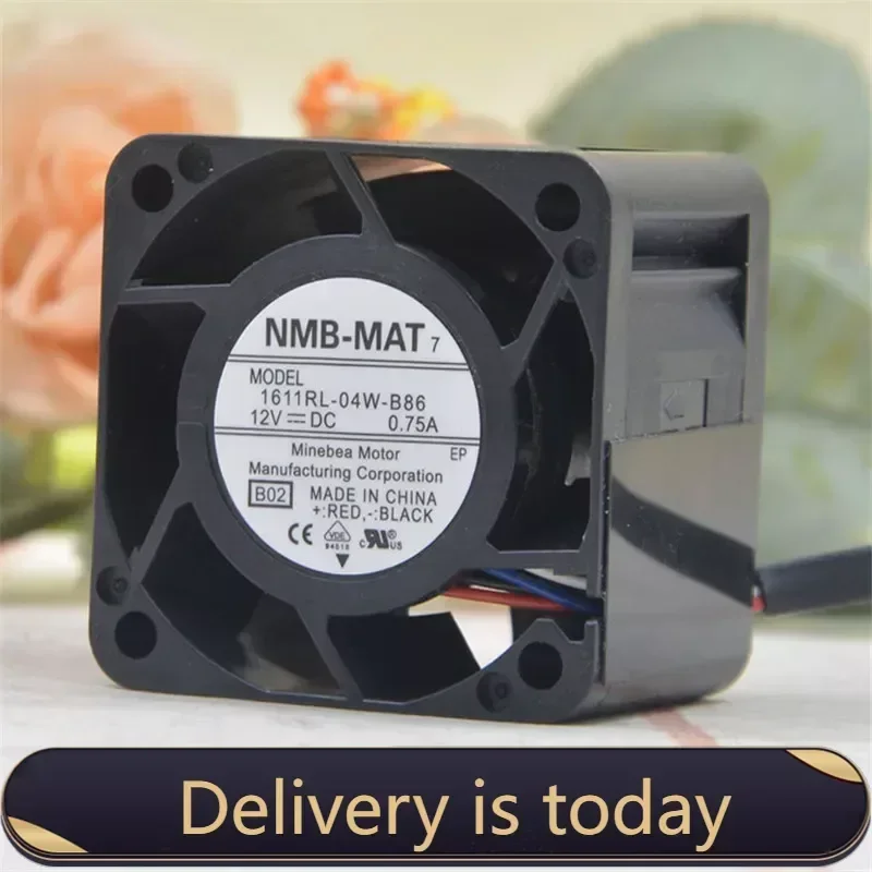 

NMB-MAT 12V 0.75A 1611RL-04W-B86 4028 40MM 4CM 40 * 40 * 28 MM 1U 2U Server Fan Big Power Cooling Fan 4PIN