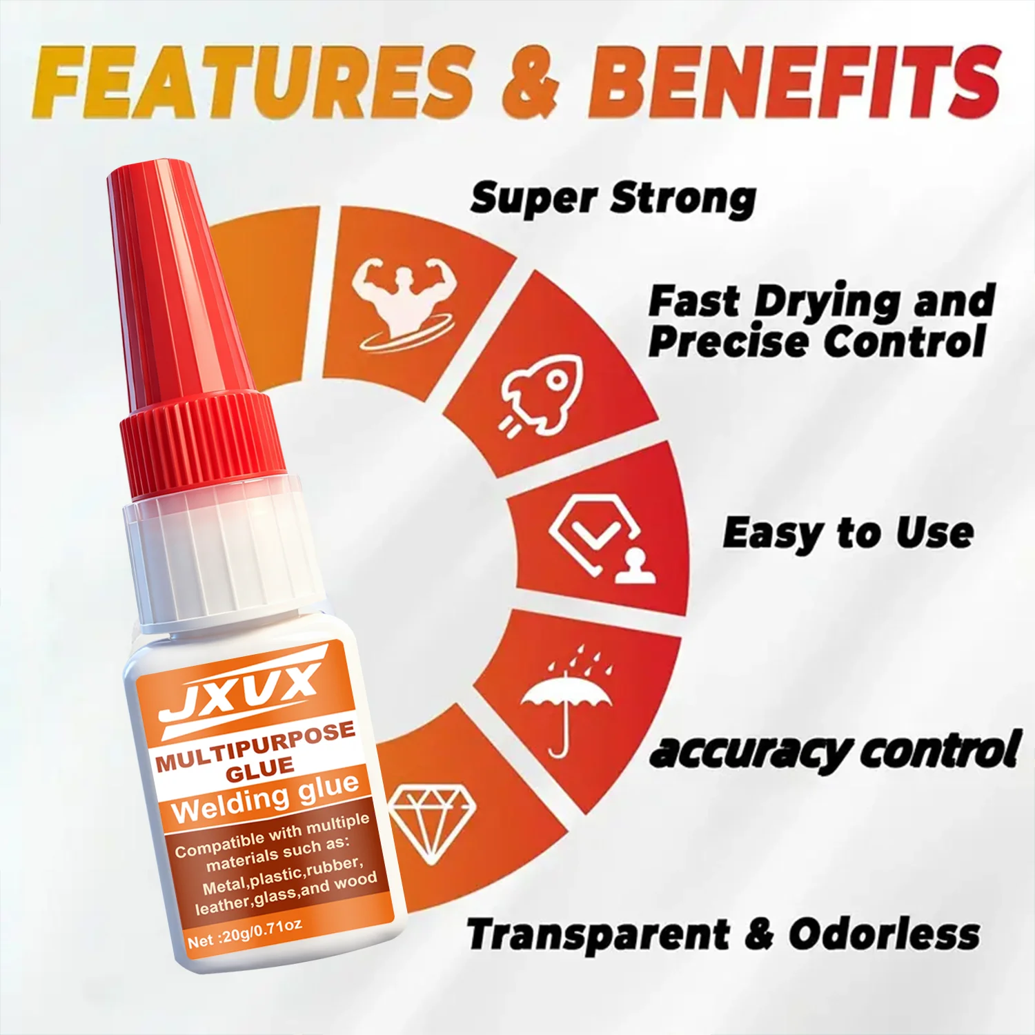 High strength Oily Welding Adhesive Extra Strong Instant super glue Universal Metal Bonding Repair Suitable for Meta Glass Wood view 5