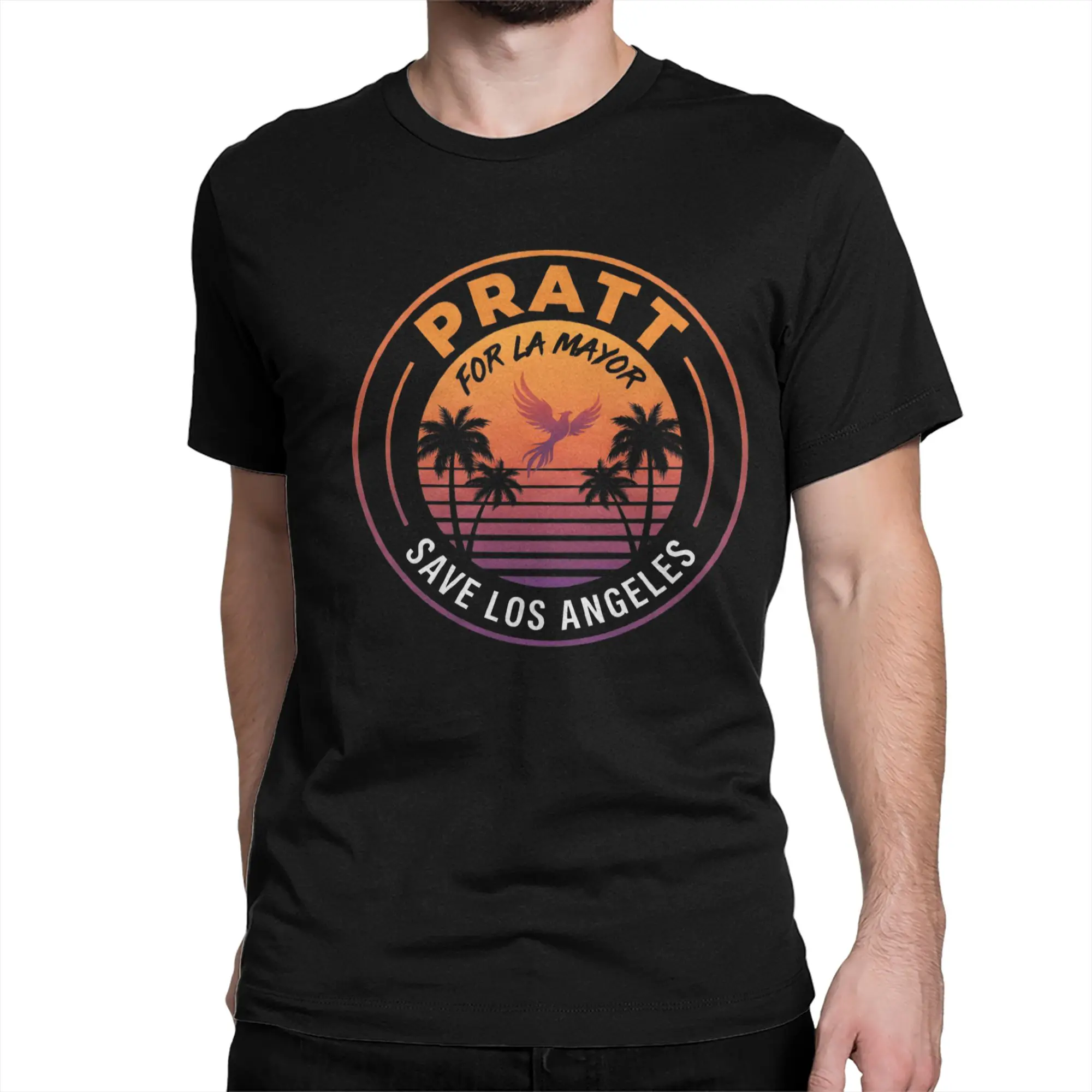 Camisetas engraçadas Spencer P-Pratted For Mayor para homens e mulheres, camisetas 100% algodão, camiseta de manga curta, roupas plus size