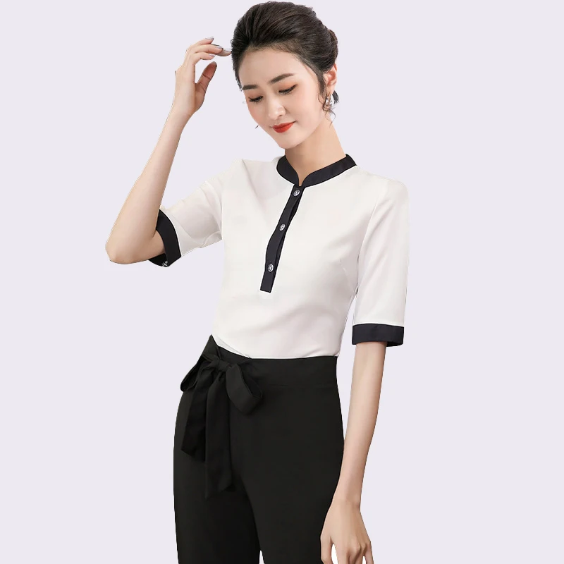 Hotel Foot Bath Sauna Professional Beautician Masseur Temperament Uniforms Half-Sleeved Shirt Trousers Beauty Salon Overalls