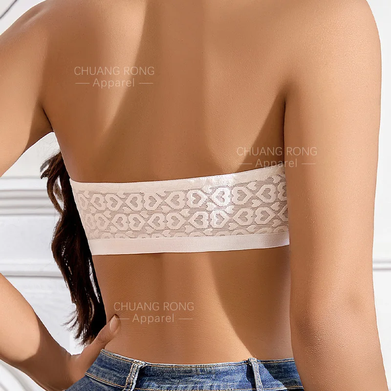 Hot Sale Anti-Slip Silicone Front Buckle Design Non-Pad Soft Traceless Women Wire Free Seamless Bra