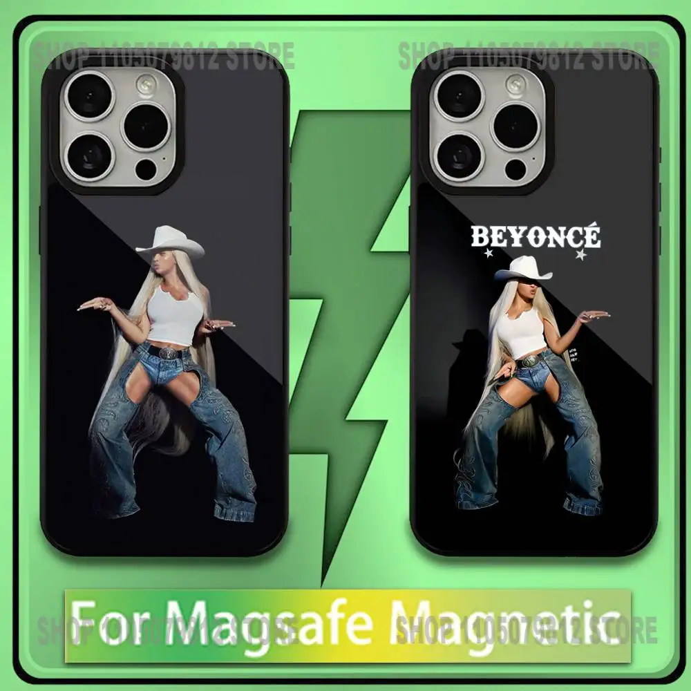 

Singer B-Beyonce Cowboy Phone Case For iPhone17,16,15,14,13,12,11,Plus,Pro,Max,Mini Soft Magesafe Magnetic Wireless Charge