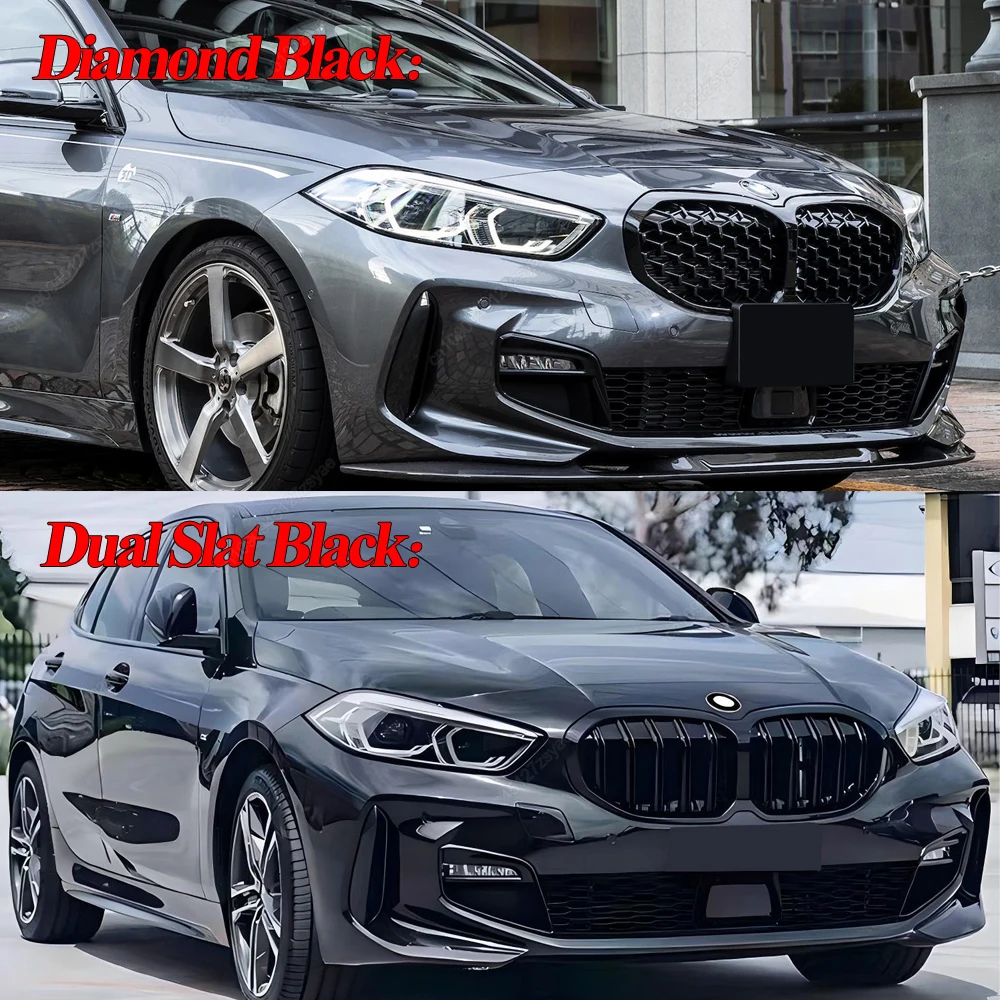 

For BMW 1 Series F40 2019-2024 Hacthback Car Front Radiator Grid Bumper Kidney Grill Grilles ABS Gloss Black Bodykits Tuning