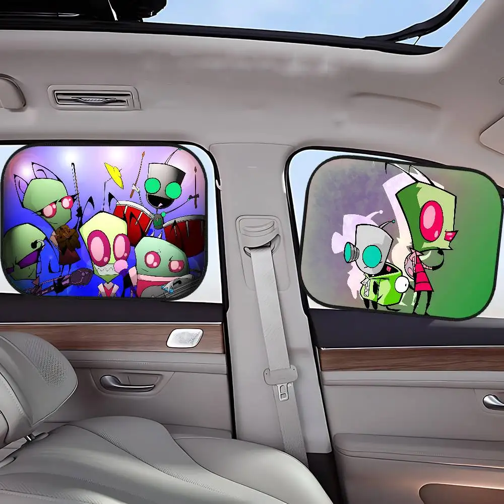 

I-Invader Anime Z-Zim Car Side Window Sunshades 1 Pack Sun Glare UV Rays Protection For Child Baby Side Window Sun Shade