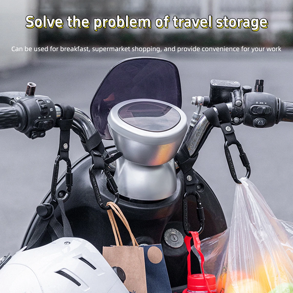 1/2pcs Motorcycle Hook Front Hook Multifunctional Handlebar Hook for Bike Scooter Universal Handlebar Hook Clip Aluminum Alloy