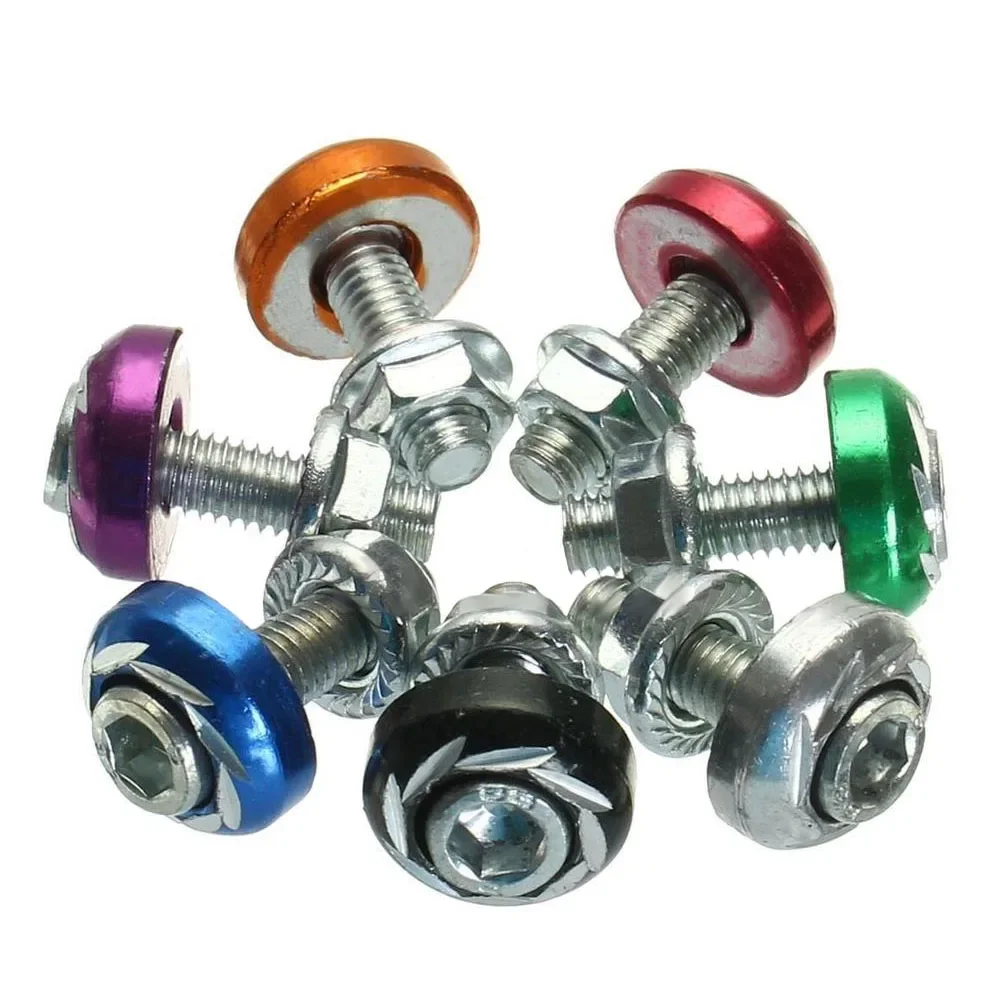 Universal Motorcycle CNC Aluminum Screw Nut Kit 10 Pieces Color Plate Washer Fairing Cowling Body Cover Fastening Bolts