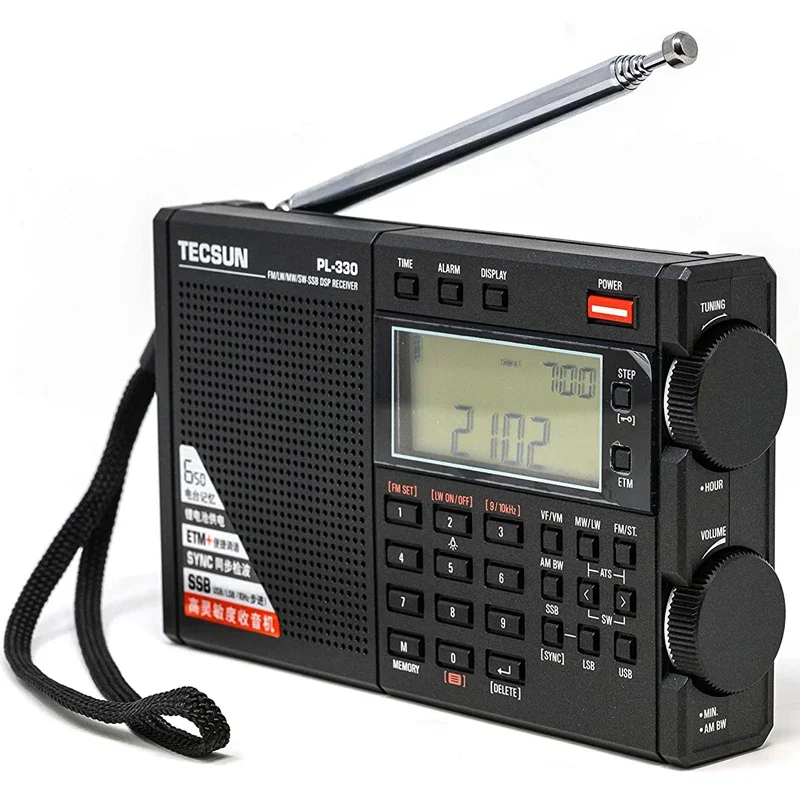 

Tecsun PL-330 Full Band Radio Portable FM Stereo LW/MW/SW SSB DSP Receiver Shortwave Radio Newest Firmware 3305