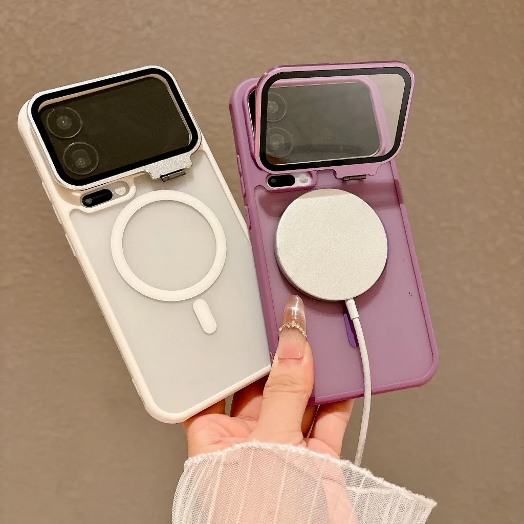 Translucent For Magsafe Magnetic Phone Case with Metal Camera Lens Holder For Xiaomi 17 Pro Max Shockprooof Protective Cover - view 4
