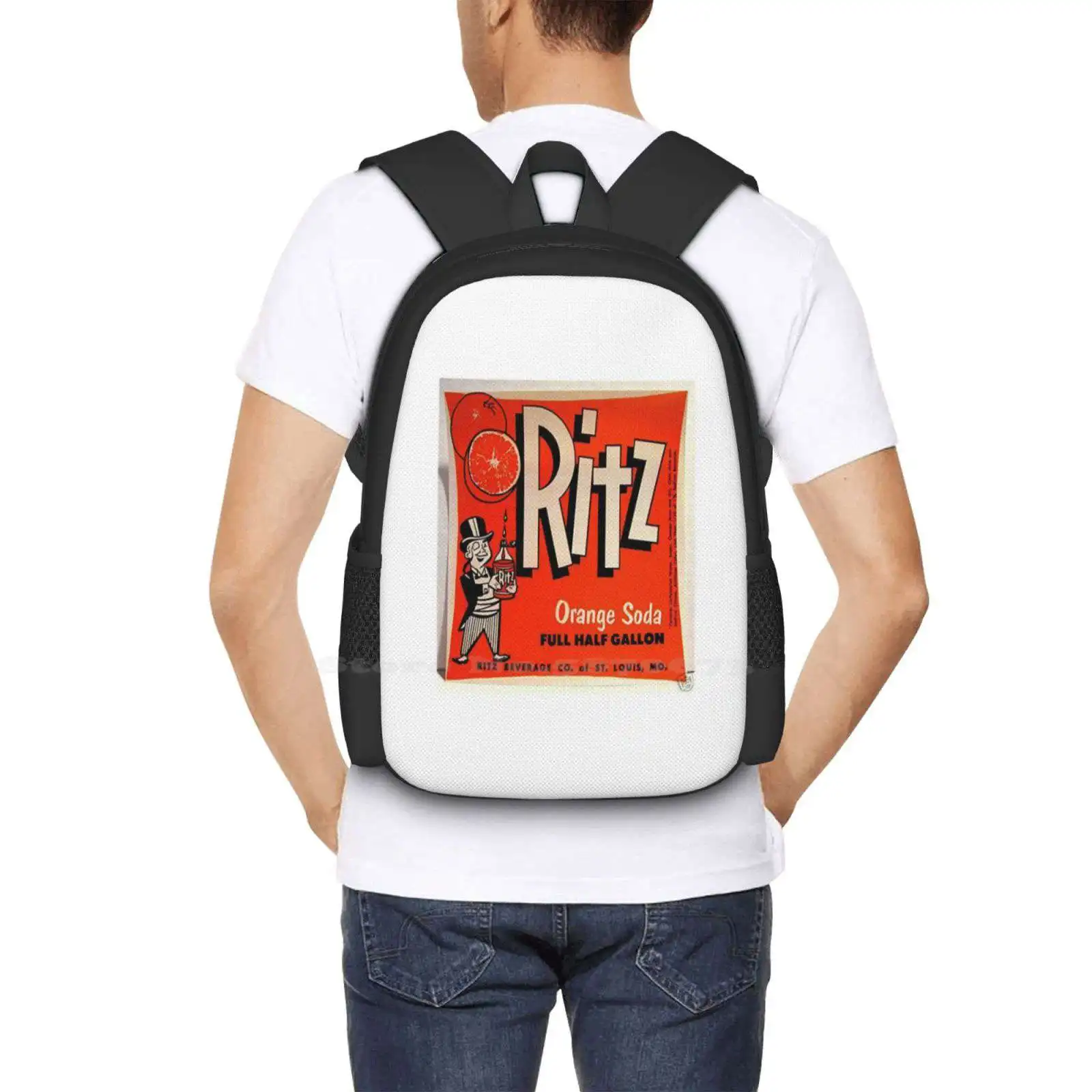 Ritz Orange Soda Hot Sale Backpack Fashion Bags Ritz Orange Soda By Ritz Beverage Missouri Half Gallon Old Soda Label Nostalgia