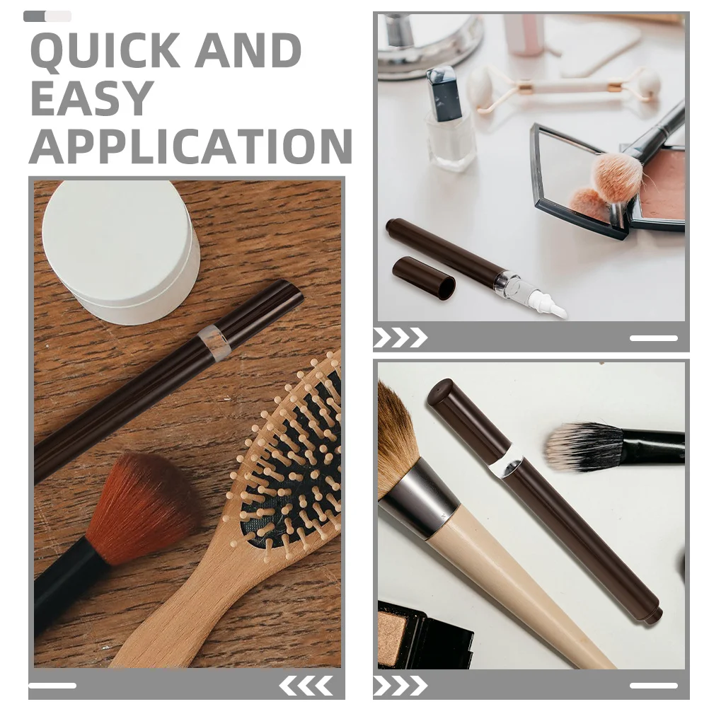 2 szt. Błyszczyk do ust, balsam do ust w pisaku, kolor kawowy, przezroczyste okienko, wielokrotnego użytku, 2 ml, aplikator z pędzelkiem do olejku do paznokci