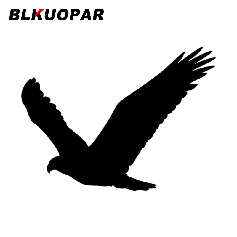 

Автомобильная наклейка BLKUOPAR с защитой от столкновений, черная птица, Орел, индивидуальная оригинальная Водонепроницаемая Солнцезащитная высечка, наклейка для ноутбука, автомобильная этикетка