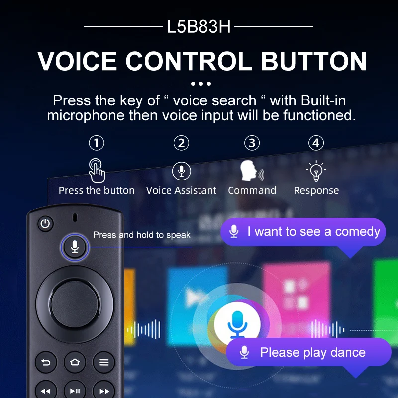 For L5B83H Amazon Bluetooth Voice Remote Control Amazon Fire TV stick 4k Home Remote Controller