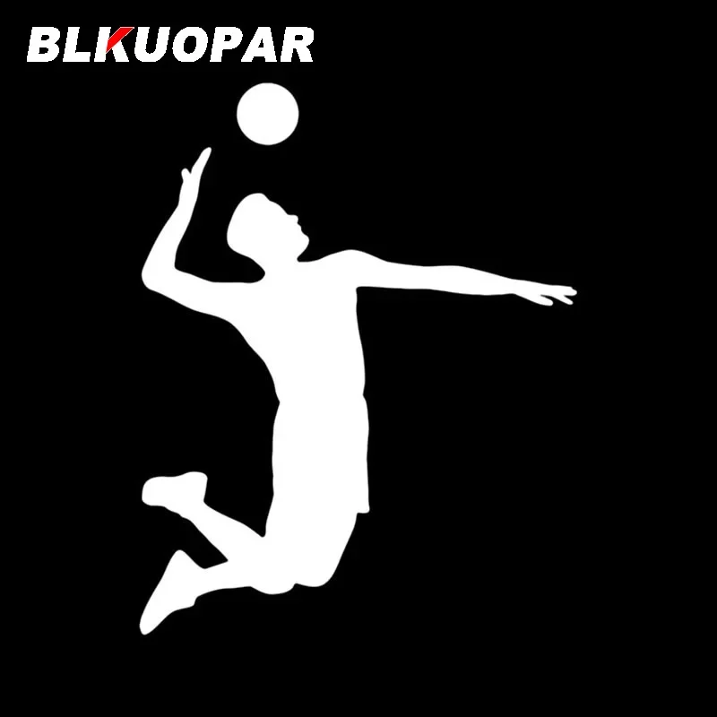 BLKUOPAR Interesting Volleyball Sport Player Car Stickers Car Door Protector Decal Die-cut Vinyl Refrigerator Creative Styling