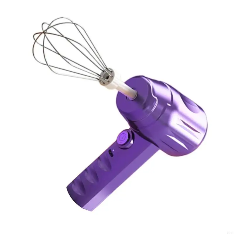 U0DEポータブル電動泡立てUSB充電ハンドヘルドミキサーエッグ鞭打ちクリームと卵ホワイトキッチンツール