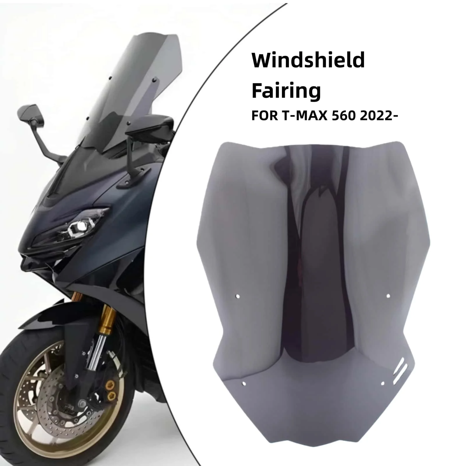 

Motorcycle Windshield Spare Parts Motorbike Accessories Replacement Sturdy Wind Deflector Wind Screen Windscreen for Tmax560