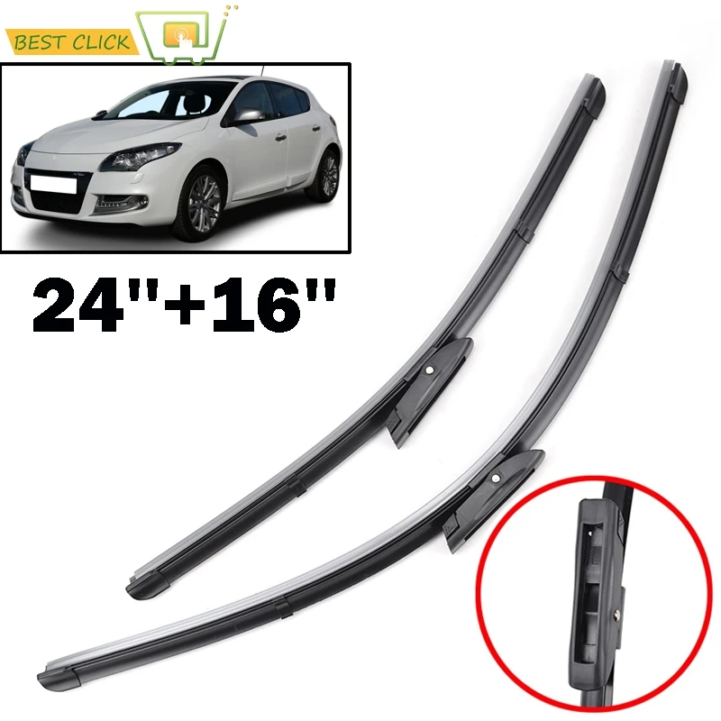 Misima Windshield Windscreen Wiper Blades For Renault Megane 3 Front Window 24\