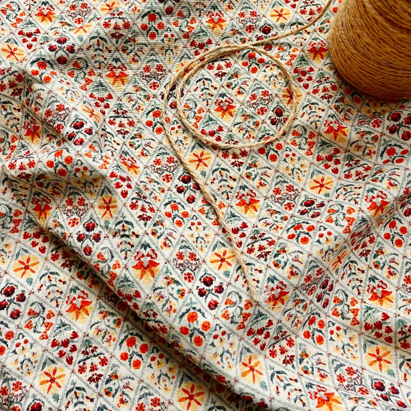 150x50cm Soft Stunning Retro Floral Prints on High-Quality Cotton Fabric, Ideal for Making Dresses and Handbags Sewing Cloth