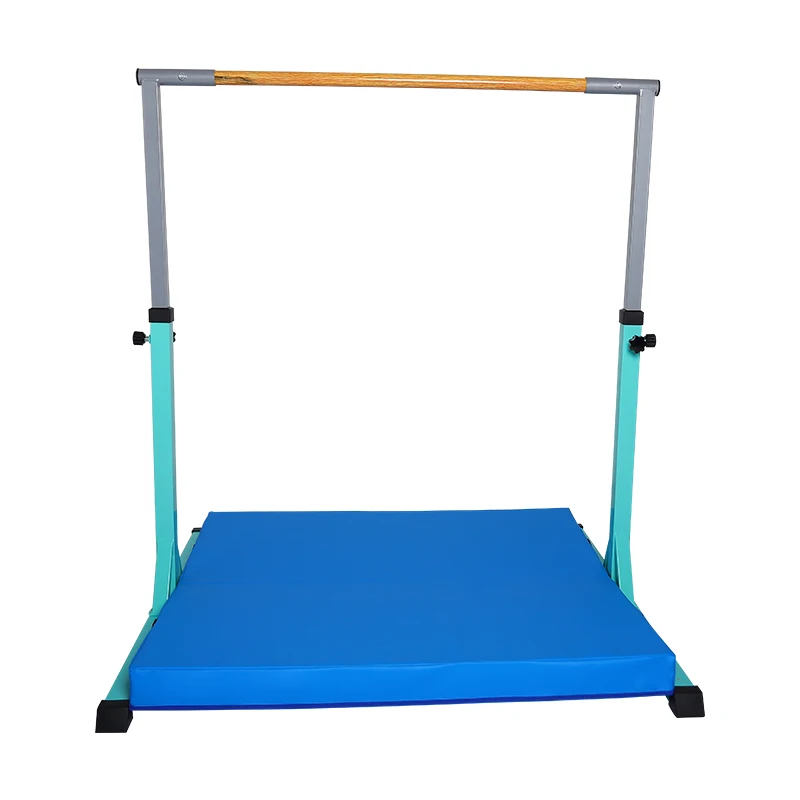 

Kids Folding Gymnastics Bar Adjustable Height Home Training Horizontal Bar