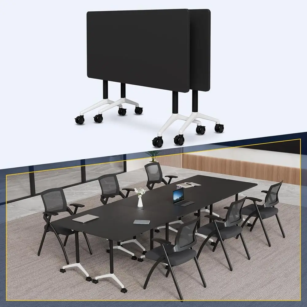 

Мобильные большие конференц-столы на колесиках для конференц-залов, тренингов и использования в учебных классах (2 шт., 55 дюймов)