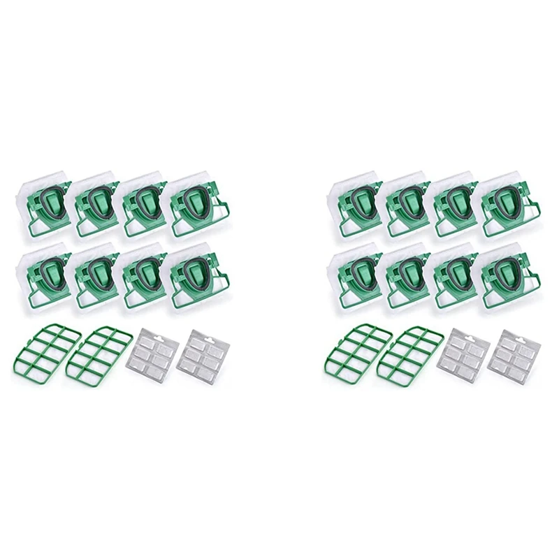 For VK200 FP200 For Vorwerk Kobold Vacuum Cleaner Bag Replacement Filter 16 VK200 Bags+4 HEPA Filters+24 Fragrances