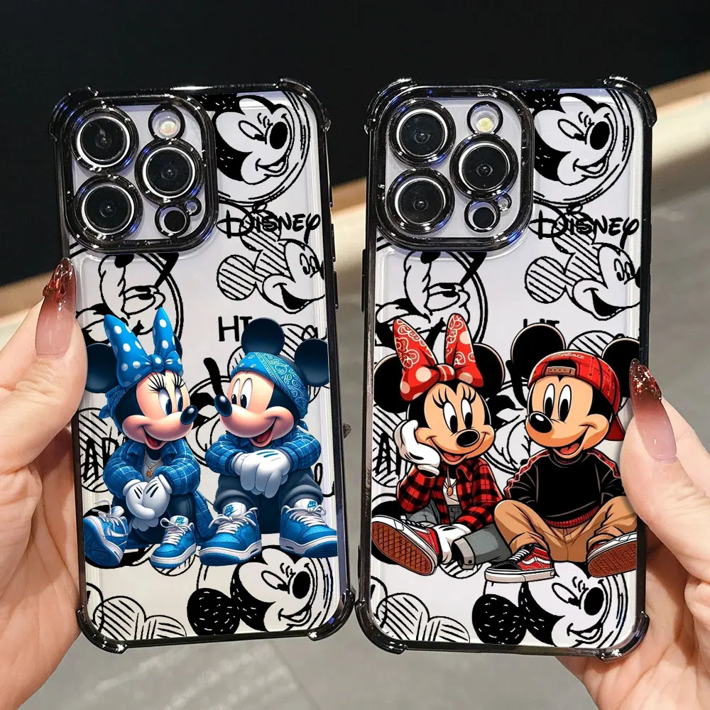 

Luxury Fashion Mickey Mouse Case For iPhone 17E 17 16 Pro 15 14 13 12 11 Pro Max 17 Air 16 E Plus Silicon Shockproof Phone Cover