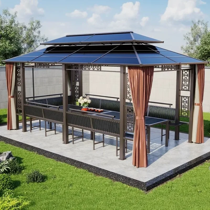 For Outdoor Pavilion Awning Courtyard Garden Terrace Leisure Pergola Canopy for Agritainment Bed and Breakfast Shade Shelter