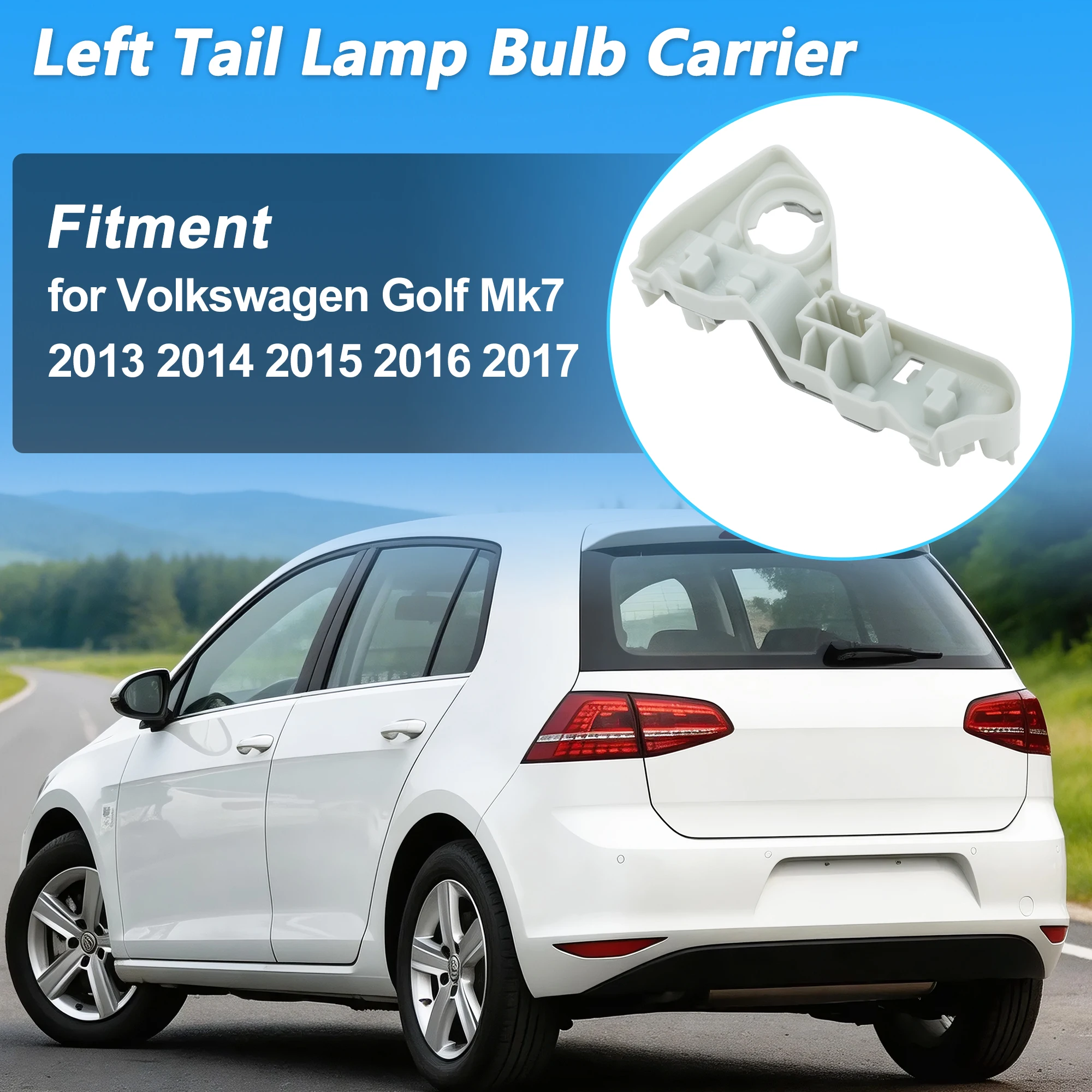 UXCELL 5G0945259A Left Tail Lamp Bulb Carrier for VW Golf Mk7 2013 2014 2015 2016 2017