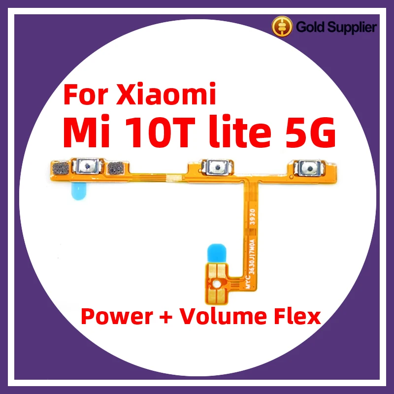 

For Xiaomi Mi 10T lite 5G Power ON OFF Volume Camera Key Button Switch Flex Cable Replacement