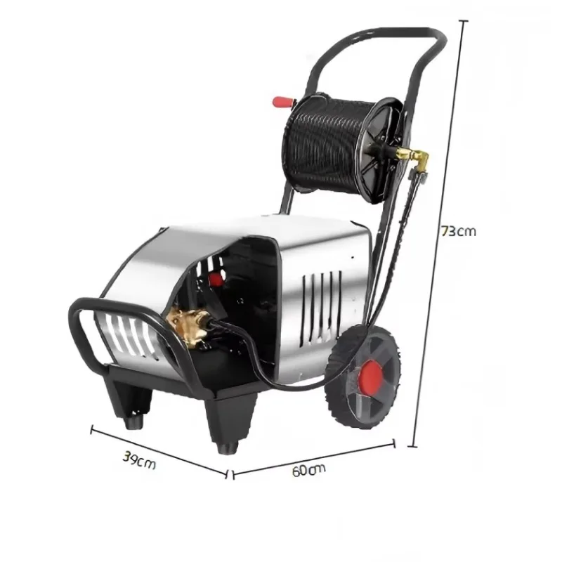 3KW 3.7GPM 220V 60HZ Electric Cold Water Car Wash Spray Equipment Triplex Pump Automatic Power Pressure Washer High Pressure