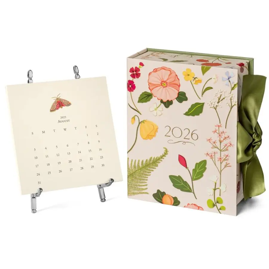 

Silver Easel 2026 Desk Calendar 12 Month January 2026 December 2026