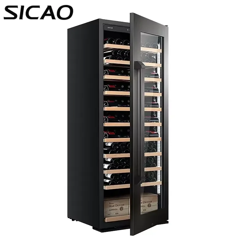 Commercial Upright Wine Cooler Fridge 300 Bottles Champagne Display Rack Large Capacity Wine Refrigerator for Bar Restaurant