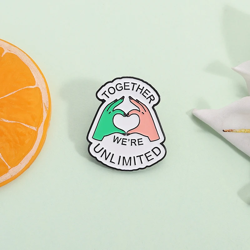 Together We're Unlimited Enamel Pin Magic Fantasy Movies Metal Brooch Lapel Backpack Badge Funny Jewelry Gift for Wicked Fan
