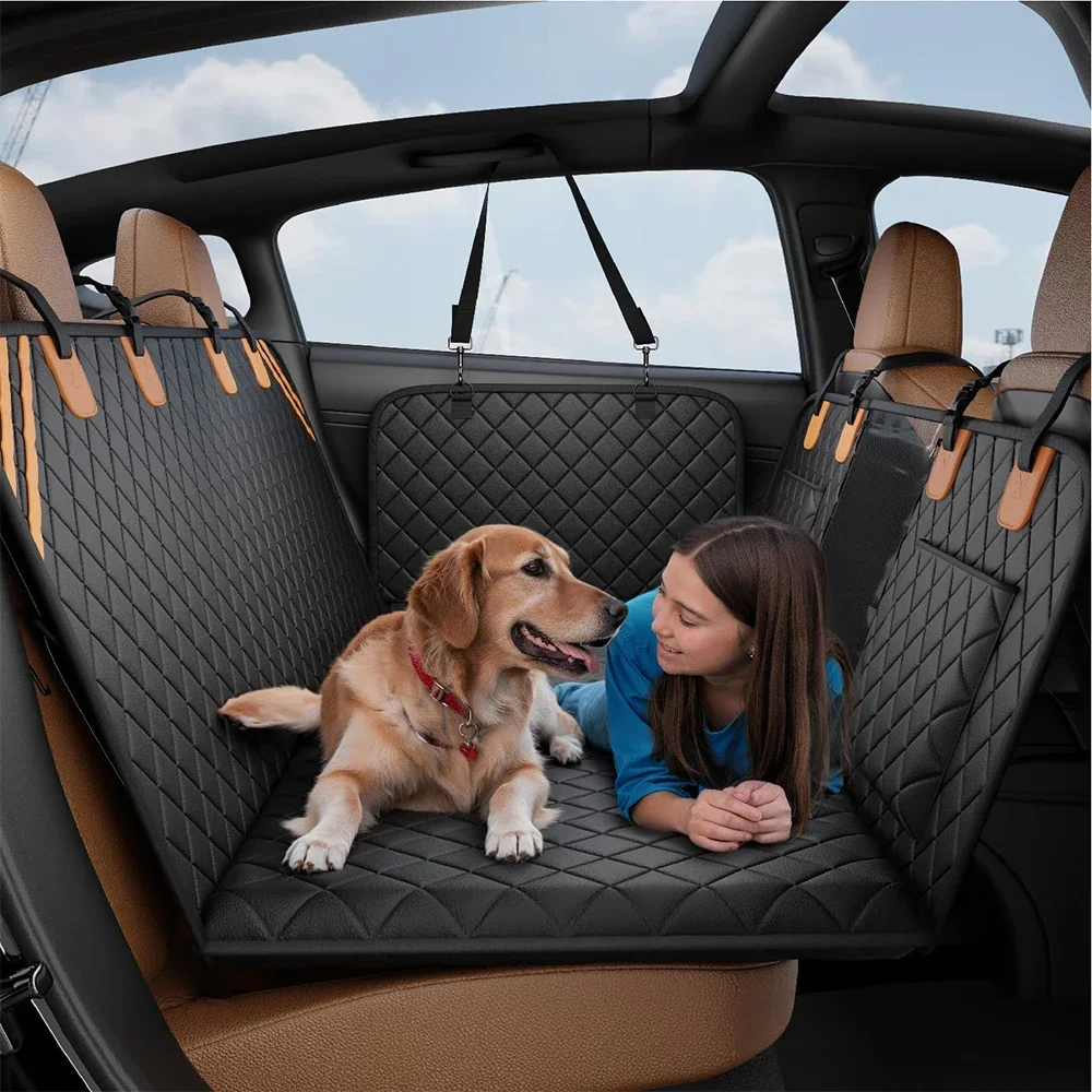 

Waterproof Non-Slip Dog Hammock 8-Layer Hard Bottom PE Foam Easy Install 400lbs Capacity Dog Car Seat Cover 8-Layer Hard Bottom