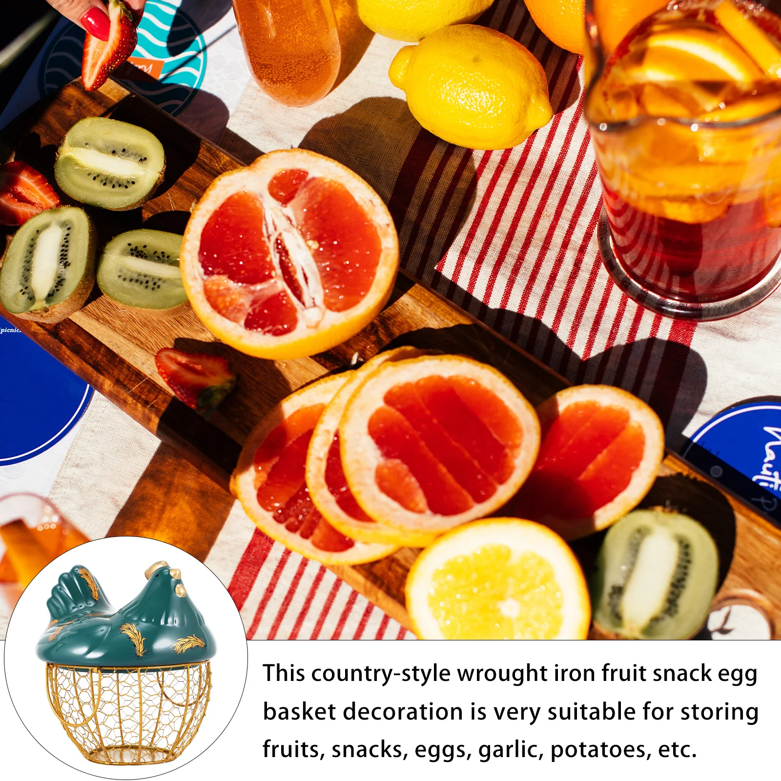 

Hen Storage Basket Personalized Egg Holder Chicken Shaped Egg Basket