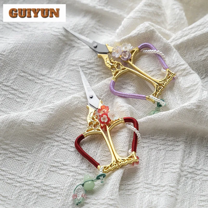 

Stainless Steel Butterfly Language Tea Bags Scissors Embroidery Cutting Sewing Tailor Shears Needlework Craft Tea Ceremony Gift