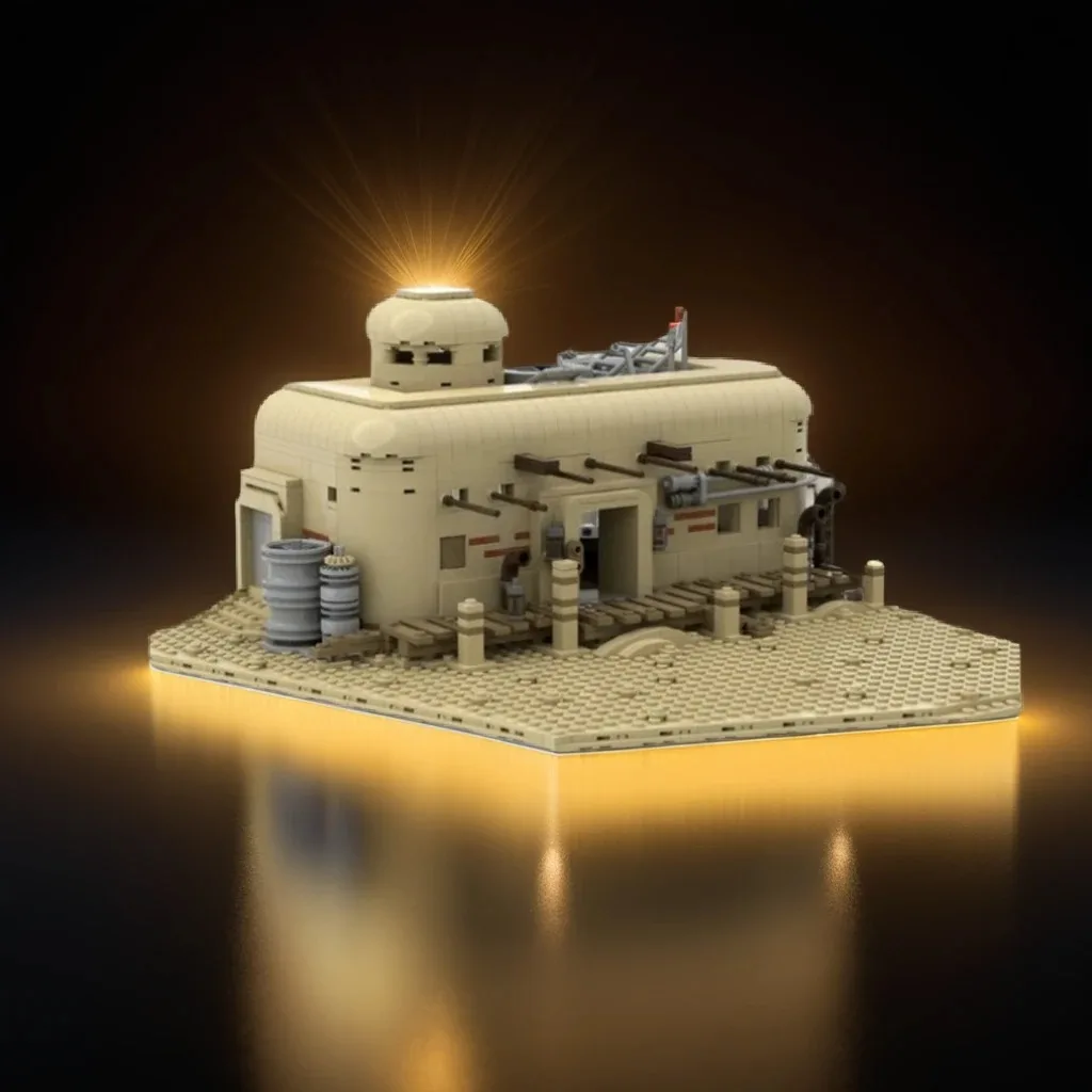 

1119 шт. Mos Pelgo Cantina MOC Мандалор с архитектурой пустыни, бар и чужой патроны, образовательные строительные блоки, подарок