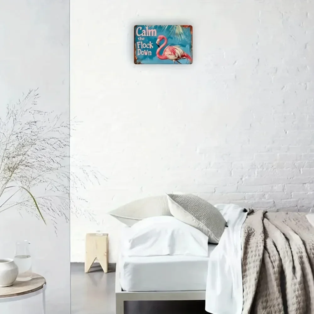 

Flamingo Metal Wall Decorations | Iron Signboard with Tropical Vibes | Garden, Bar & Restaurant Decor | Durable