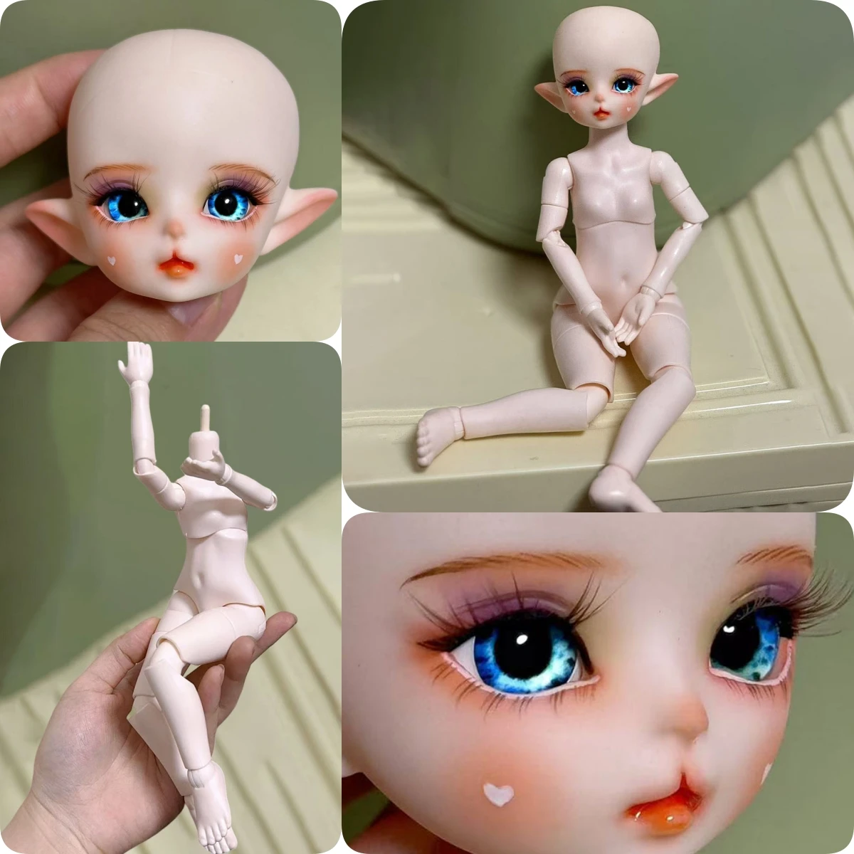 Cute DIY 30cm Elf Doll Beast Head Handmade Cat Makeup Dolls 1/6 BJD Doll Kids Toy Gift Dolls for Girls