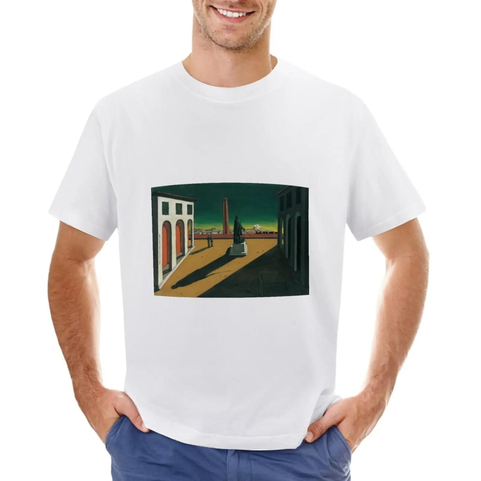 giorgio de chirico piazza T-Shirt aesthetic clothes Short sleeve tee Men's t-shirt