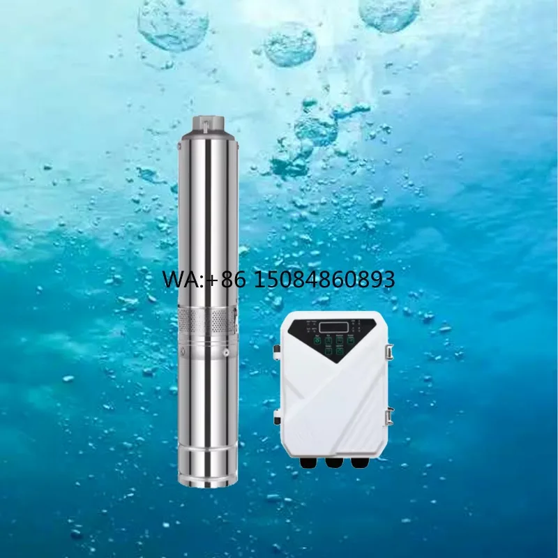 High Lift Solar Borehole Submersible Deep Well Pump With MPPT Controller Farm Village Agricultural Irrigation System