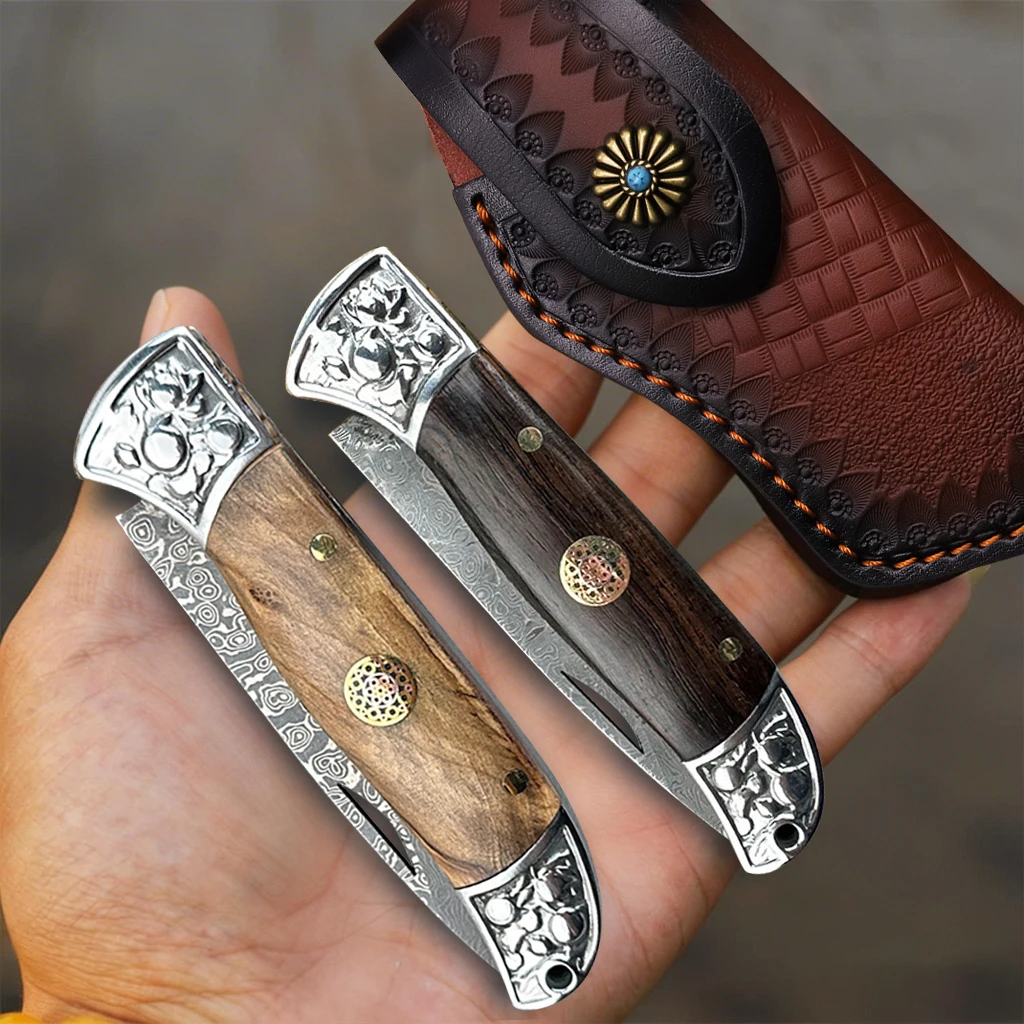 WXCOO Damascus Folding Knife F - огляд і ціна Camping Cooking Knives
