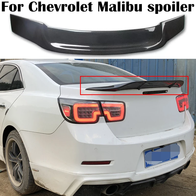 

Спойлер для Chevrolet Malibu 2012, 2013, 2014, 2015, 2016, 2017, 2018, высококачественное углеродное волокно/ФАП покрытие заднего багажника автомобиля, крылья, спойлер