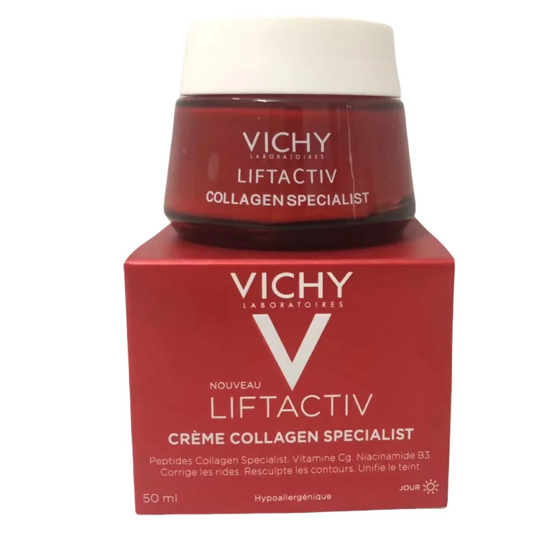 Vich Vich Collagen Crema de Noche con Péptidos y Efecto Antiarrugas, Hidratante, Reparadora y Nutritiva para la Piel, 50 ml