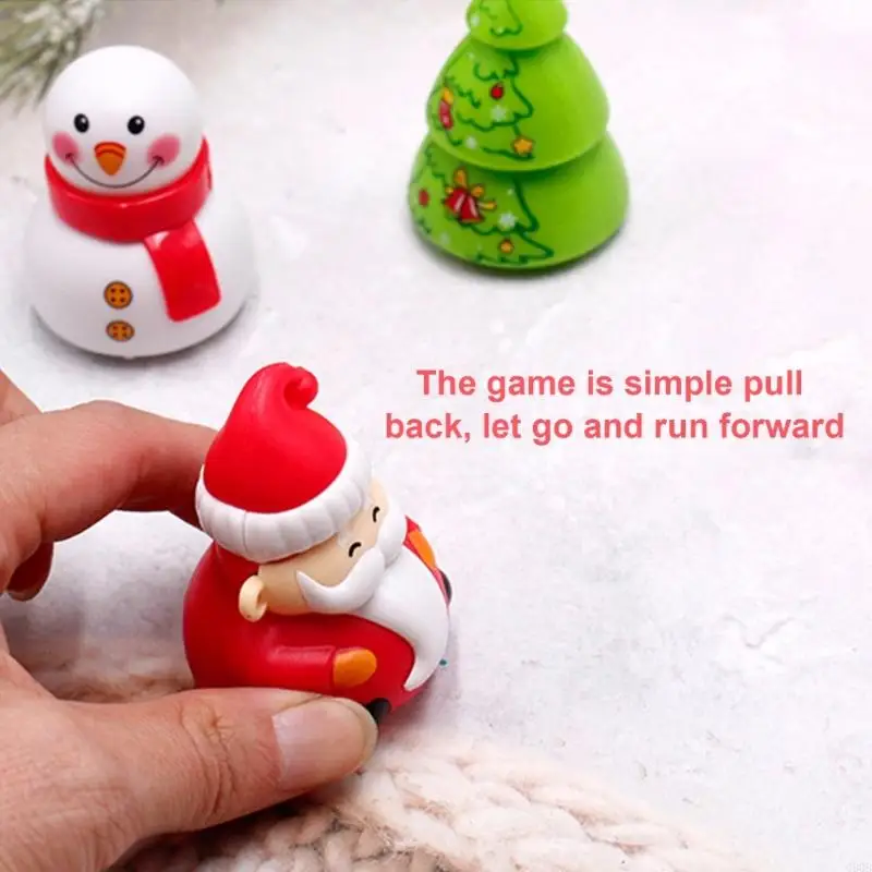 090B Christmas Friction Power Car Toy Set,Push and Go Pull Back Car Toy for Toddlers Kids Boys Girls Birthday Party Gifts