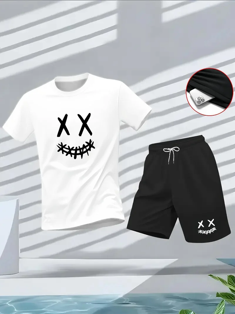 

Men's 2026 New Hot Summer Casual Fitness T-shirt An Interesting T-shirt Is A New Men's T-shirt Casual O-neck Top Two-piece